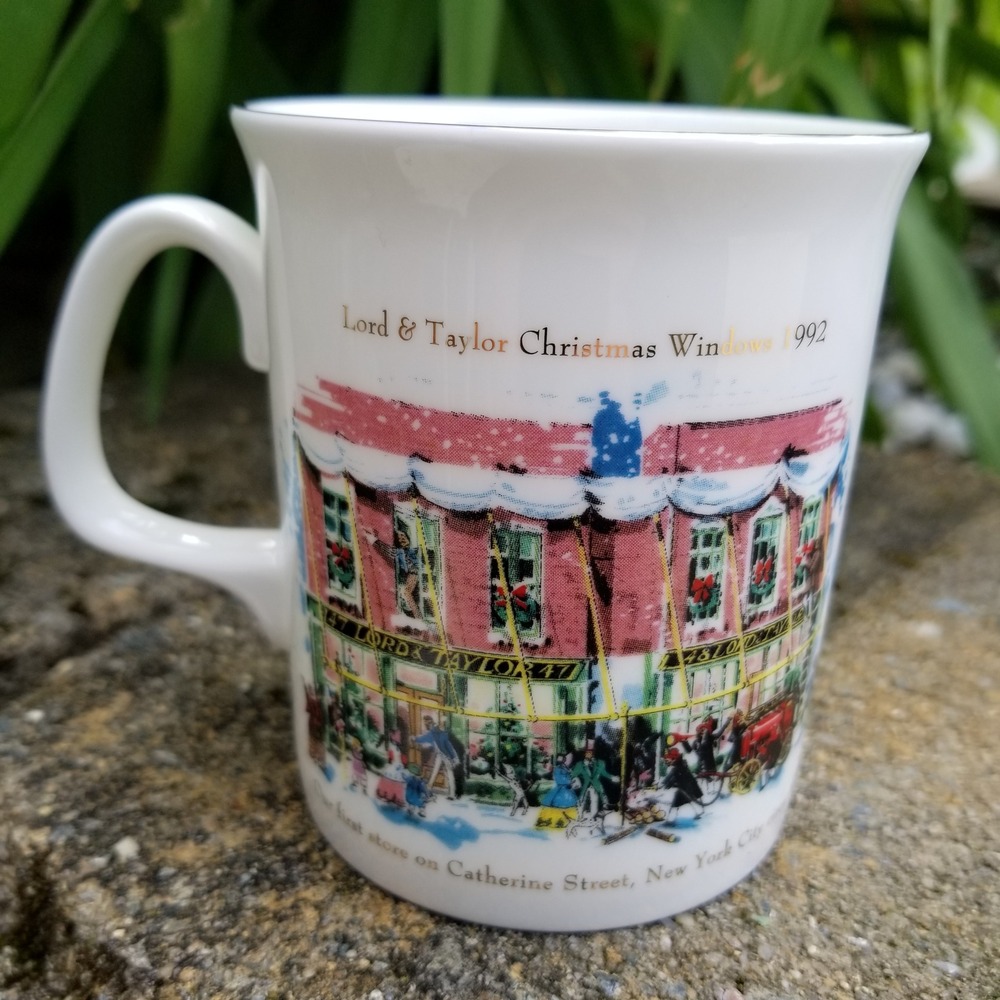 Lord & Taylor‎ Christmas Windows 1992 Mug Made England NYC Catherine St Vintage